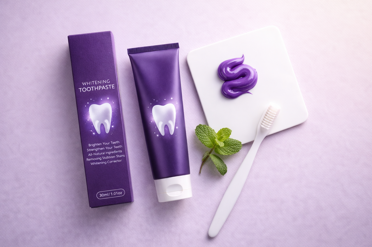 Purple Whitening Toothpaste: Color Correction in Every Brush